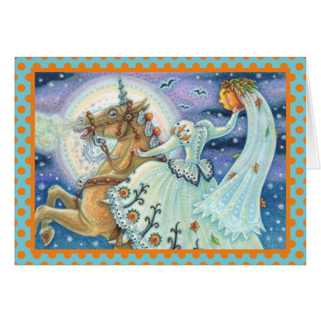 KORT SÖMNIG HULOW, KORT FÖR HALLOWEEN-ANTECKNING * (Framsidan Horizontal)