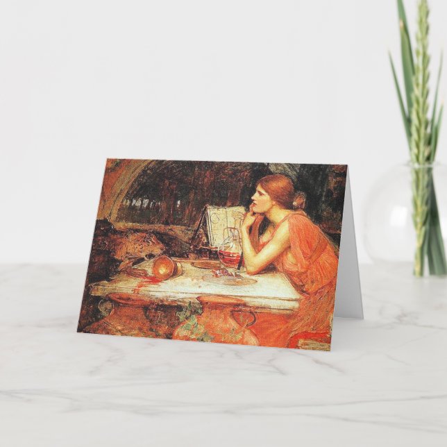 Kort: Sorceress - John Waterhouse Helgkort (Framsida)