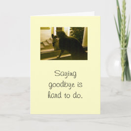 Kort - sympati - att säga adjö är svårt