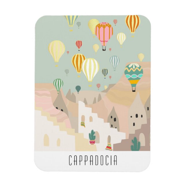Kort till Cappadocia | Kapadokya Balloon Magnet (Vertikal)