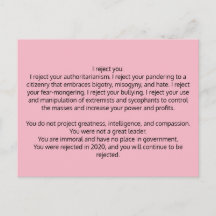 Kort till f.d. president Trump