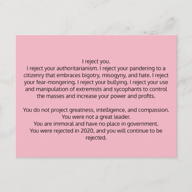 Kort till f.d. president Trump (Framsida)