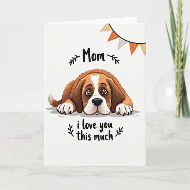 Kort till hundmamma jag älskar dig (Framsida)
