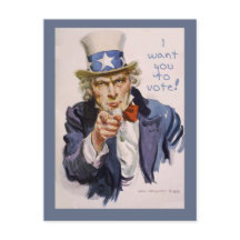 Kort till väljare UNCLE SAM november 6