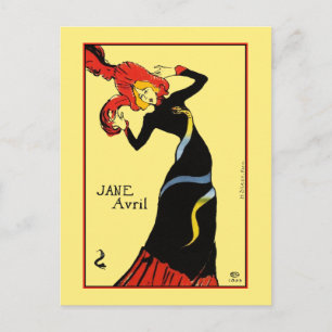 Kort: Toulouse Lautrec - Jane Avril Vykort