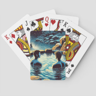 Kort - Unga manar i onsen Casinokort