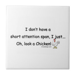 Kort uppmärksamhet spänner över höna kakelplatta