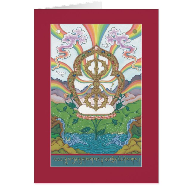 KORT Vajra (Dorje) - med förklaring (Framsidan)