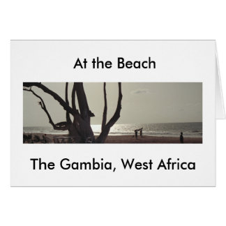 Kort, "Vid stranden, Gambia, Väster Afrika" Hälsningskort