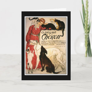 Kort: Vintage Steinlen "Clinique Cheron" Kort