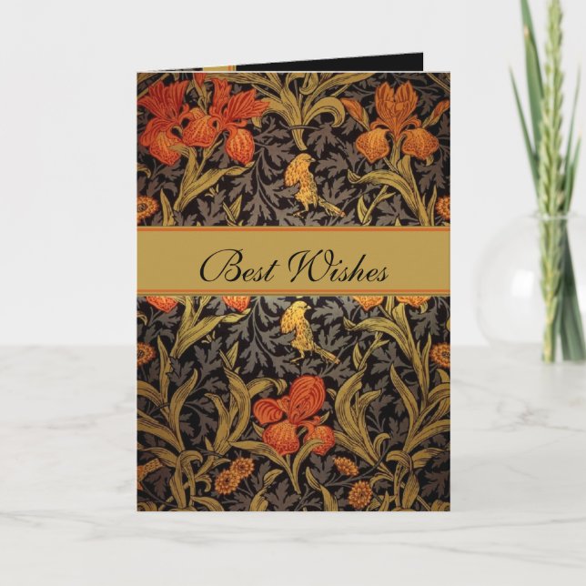 Kort Vintage Tryck William Morris 3 (Framsida)