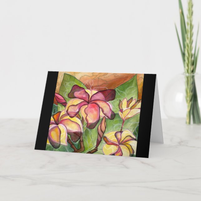 Kort: "Vivian's Plumeria" Kort (Framsida)
