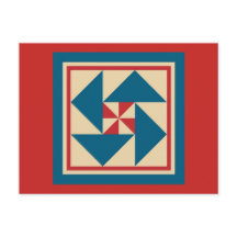 Kort vykort - Patriotic Spin (rött)