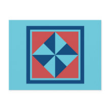 Kort vykort - Pinjul (marin/röd)