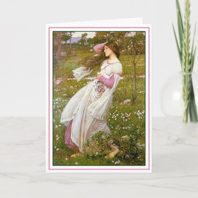 Kort: Windflowers - vid den John waterhousen Kort (Framsida)