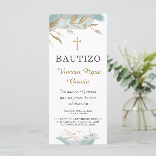 Korta böner dop kort Prayer Card (Stående Fram)