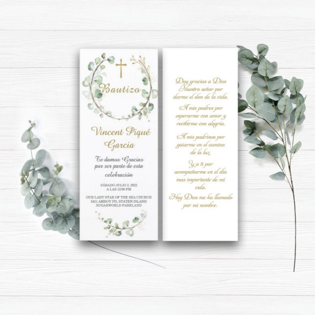 Korta böner dopkort meny (Skapare uppladdad)