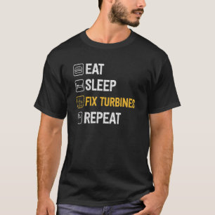 Korta turbiner i viloläge Upprepa Vind TBT T Shirt