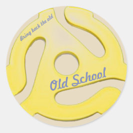 Kortadapteretikett 45 varv/min runt klistermärke