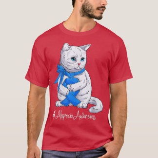 Kortare Alopeci Medeness Month Blue Ribbon Cat VN T Shirt