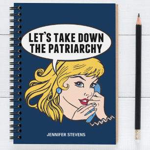 Kortare feministisk pop Art Anti-Patriarchy Quote Anteckningsbok