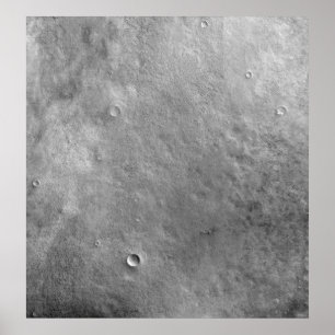 Kortare krater yta vid Mars Poster
