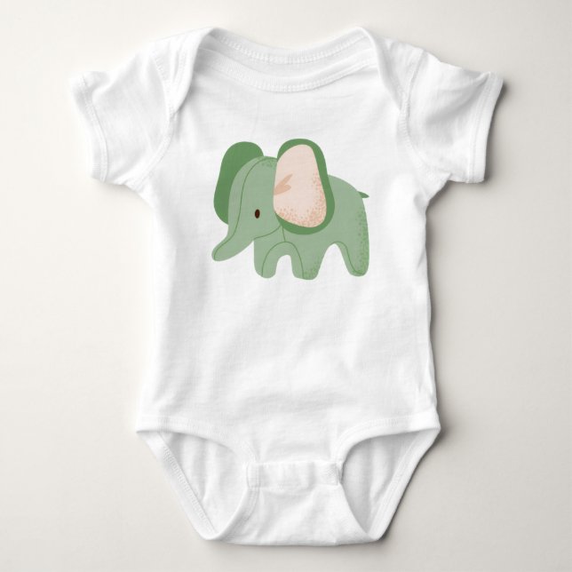 Kortärmad bebislångklänning t shirt (Framsida)