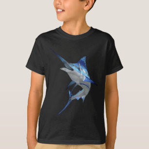 Kortärmad för vackert Blue Marlin-fiske T Shirt