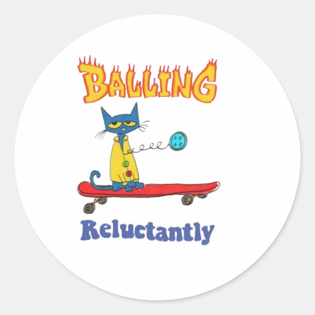 Kortärmad Runt Klistermärke (Framsida)