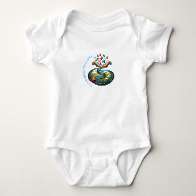 Kortärmad - se bortom yta - t shirt (Framsida)