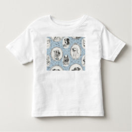 Kortärmad T-Shirt med Hund Graphic