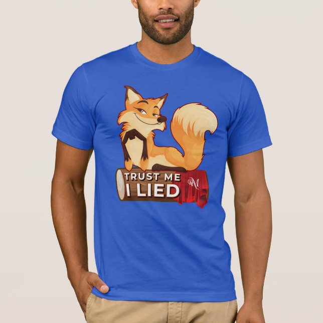 Kortärmade T-Shirt : Trust Me (blått) (Framsida)