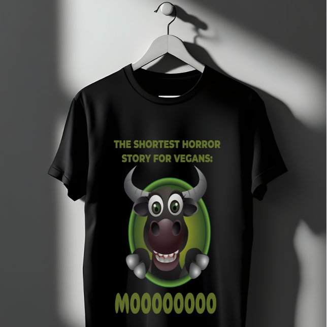 Kortaste skräckberättelse för Vegans - Lustigt Cow T Shirt (Skapare uppladdad)