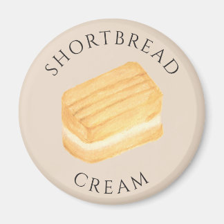 Kortbröd Kräm Biskvi Handritad Magnet