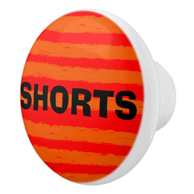 Kortbyxor Röd Orange Akvarell Ränder Knopp (Höger)