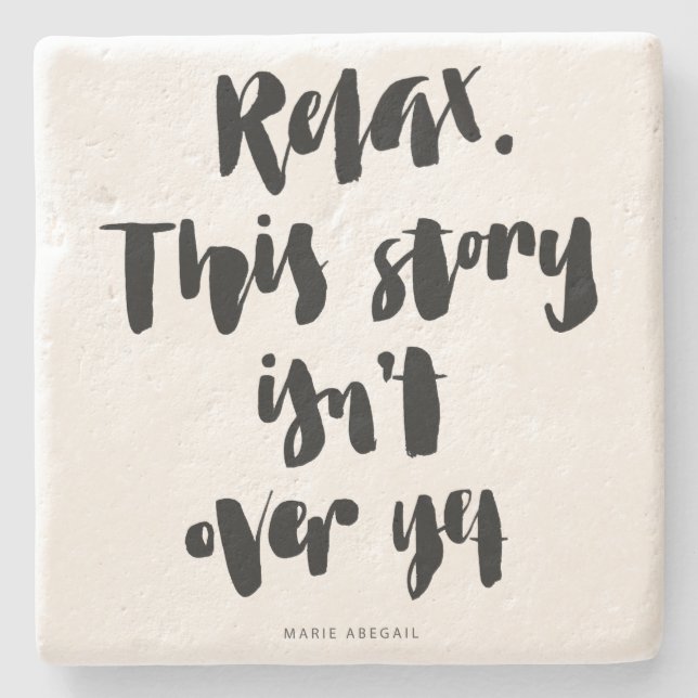 Kortcitationstecken: Koppla av. Denna berättelse Underlägg Sten (Framsidan)