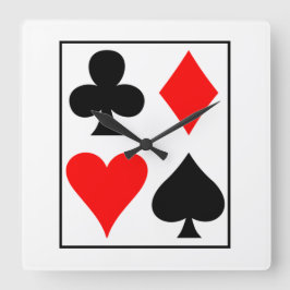 Kortdesign Fyrkantig Klocka