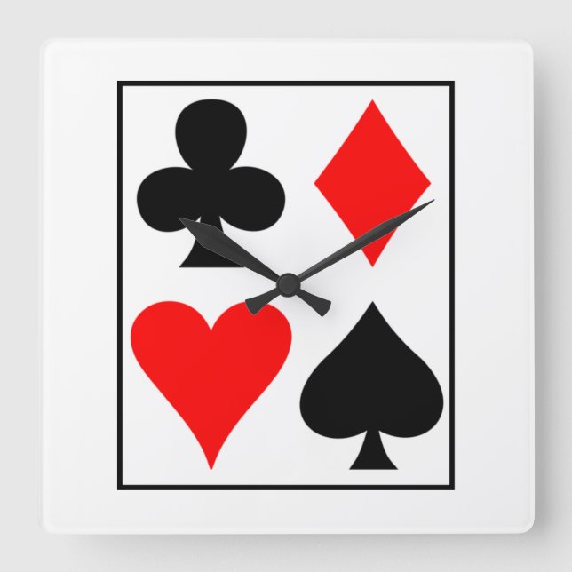 Kortdesign Fyrkantig Klocka (Framsida)