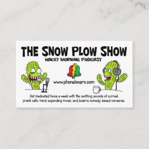 Korten för snöplogshowbusiness visitkort