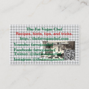 Korten för tjockVegankock Visitkort