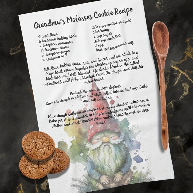 Kortepsaké för serverfärg vid julgranskårans Gnome Kökshandduk (Skapare uppladdad)