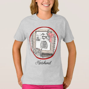 Korteshond Julvinter-målning - Hund T Shirt