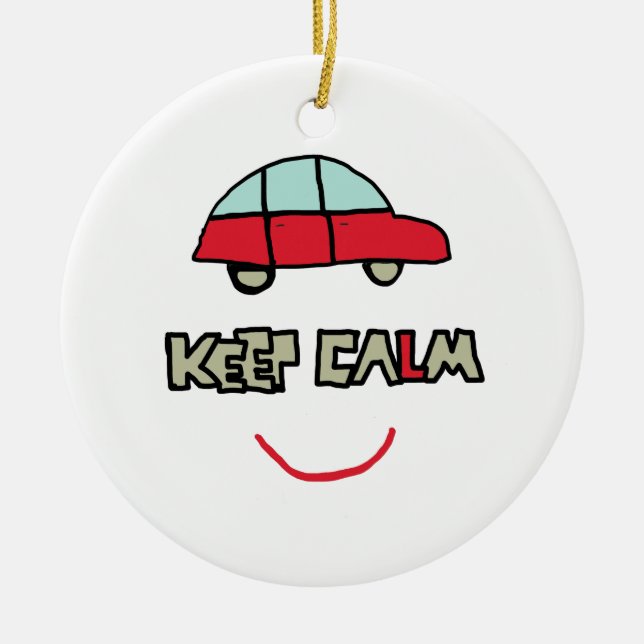 Körtest av behållans Lugn Julgransprydnad Keramik (Framsidan)