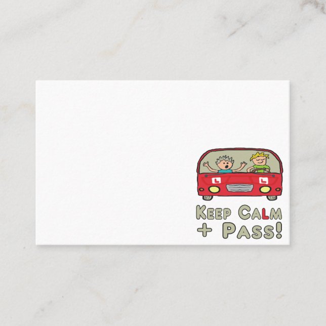 Körtest av behållans Lugn Visitkort (Framsida)