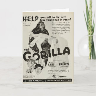 "Kortet 1930 för hälsning för gorilla" filmannons Kort