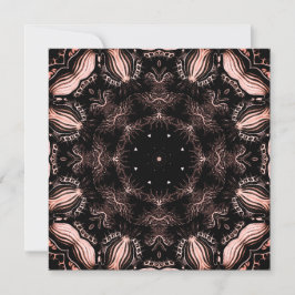 Kortet abstrakt Black and Rosa Designer Square Not Julkort