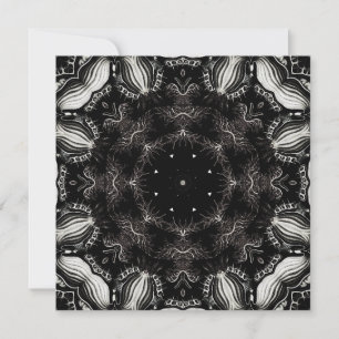 Kortet abstrakt Black and White Designer Square No Julkort