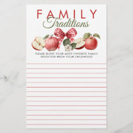 Kortet Apple & Gingham Baby Shower Family Traditio