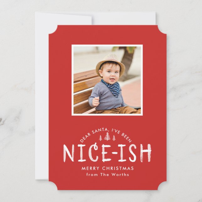 Kortet är roligt för torgfoton julkort (Framsida)