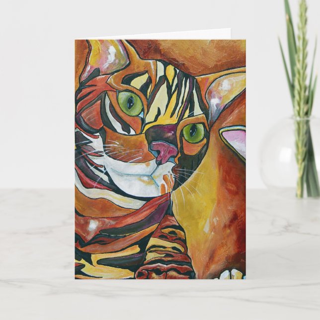 Kortet Bengal Cat-hälsning Kort (Framsida)